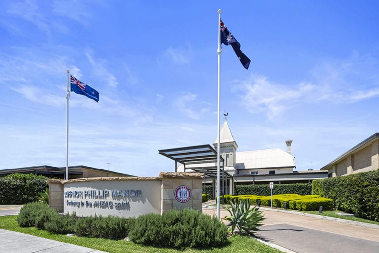 Penrith-GovernorPhillipManor-outddorandentrance-011-768x512 | RSL LifeCare - provide care and service to war veterans, retirement villages and accommodation, aged care services and assisted living