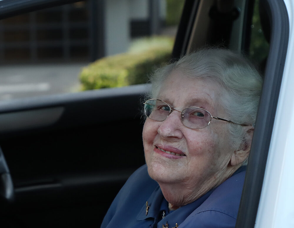 Mavis Wheeler off to the ANZAC Day March RSL LifeCare