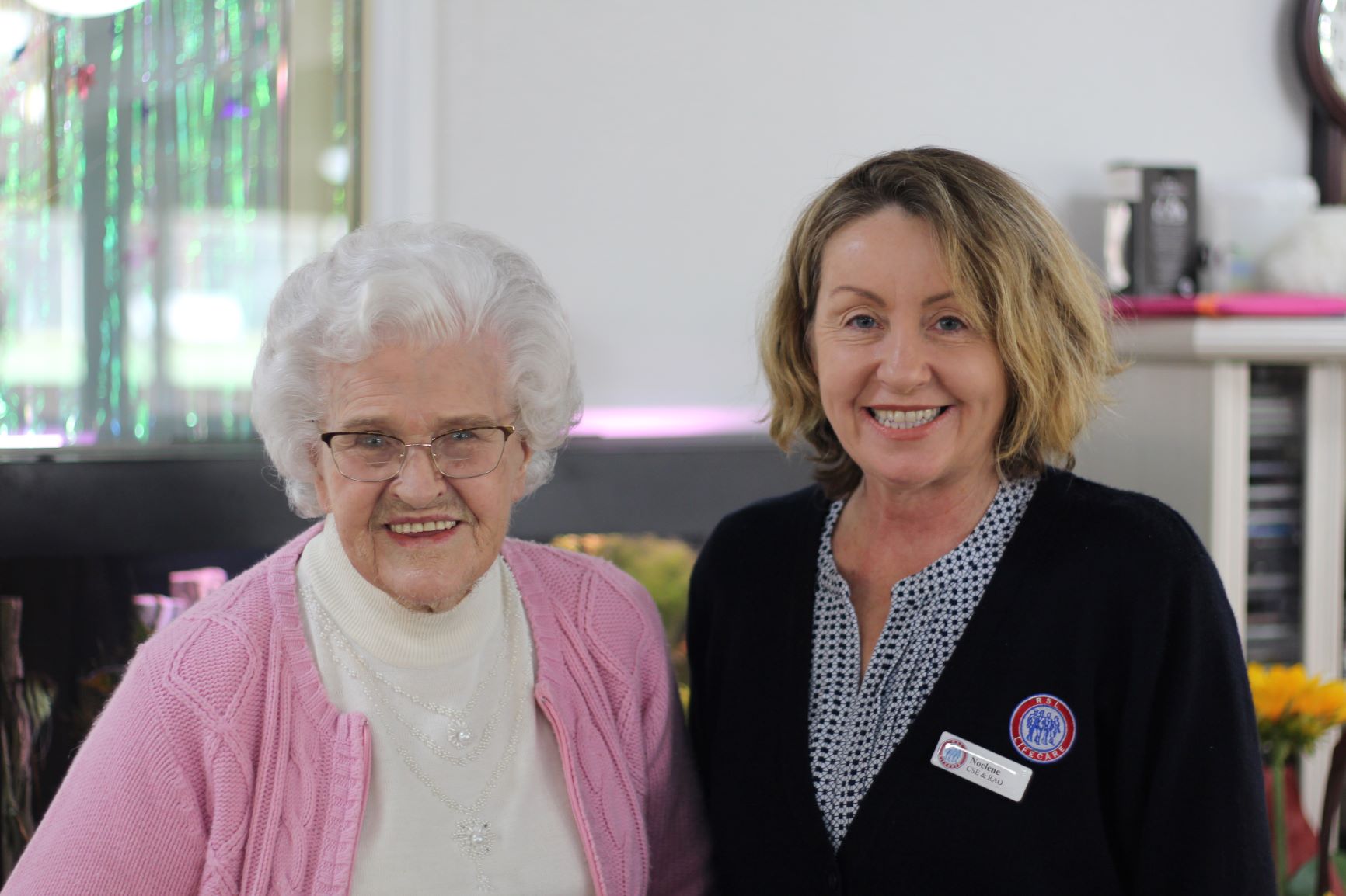 Nodolene-with-Mollie-Watts-small | RSL LifeCare - provide care and service to war veterans, retirement villages and accommodation, aged care services and assisted living