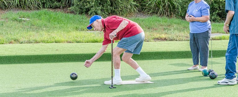 Kingsford-Smith-Village_-North-Richmond_resident-bowling-768x315 | RSL LifeCare - provide care and service to war veterans, retirement villages and accommodation, aged care services and assisted living