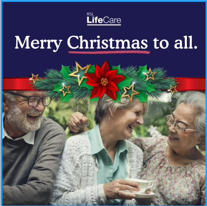 Merry-Christmas | RSL LifeCare - provide care and service to war veterans, retirement villages and accommodation, aged care services and assisted living