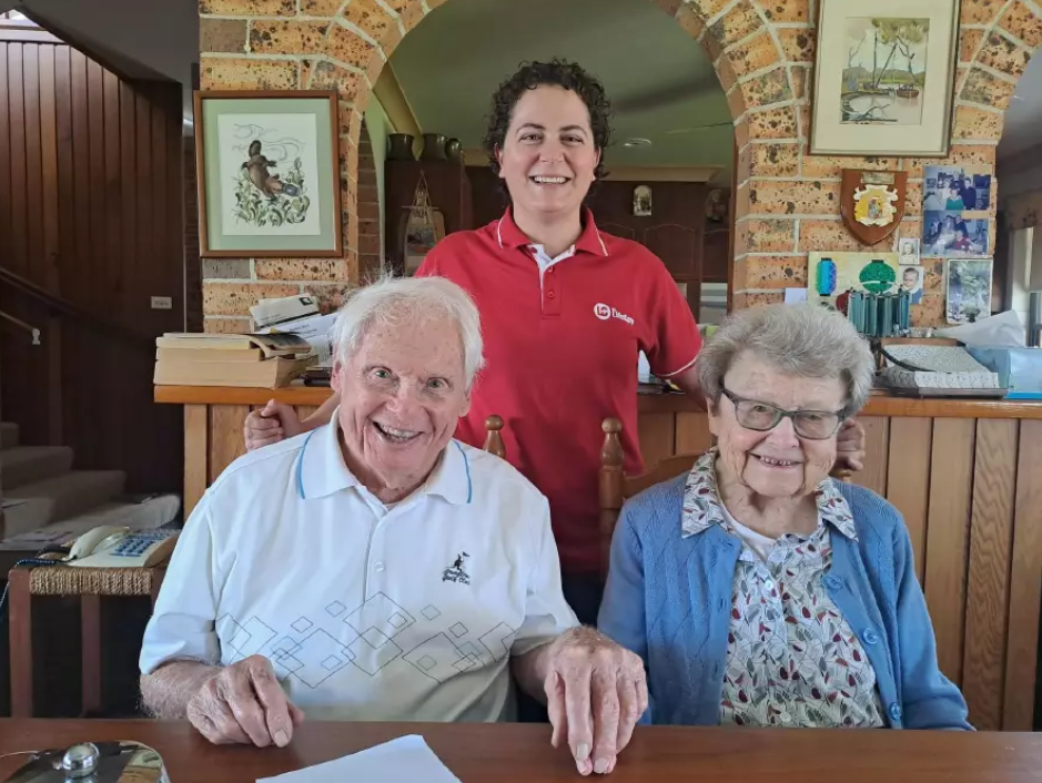 Home Care - Dorothy and Bill Dougherty, and Nurse Tara Kiley